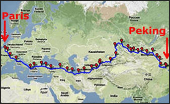 2010 Peking to Paris Map